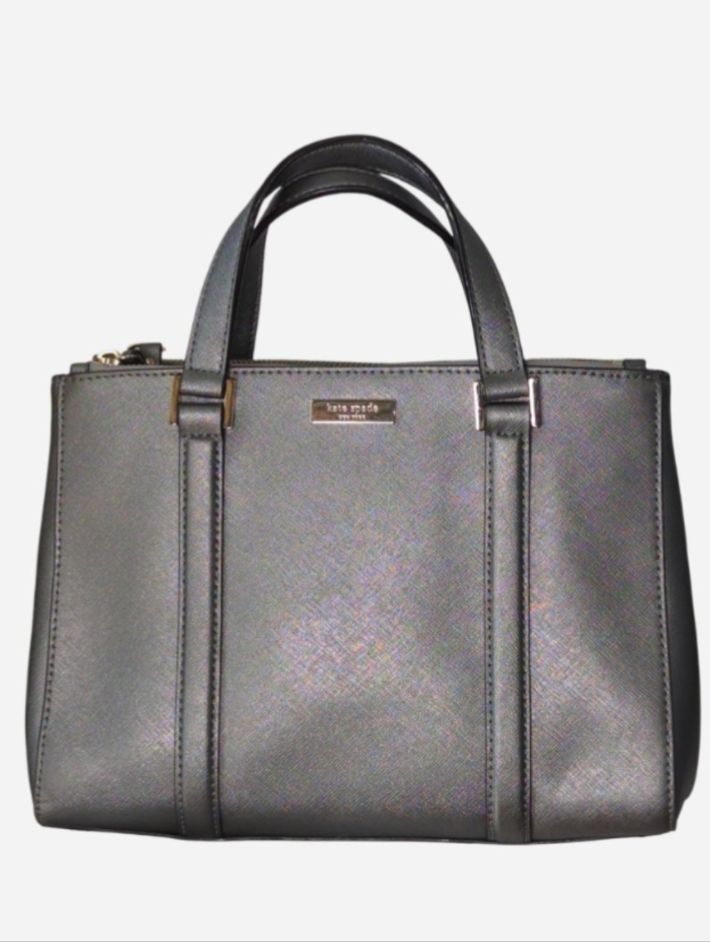 Kate Spade Newbury Lane Small Loden handbag in‎ anthracite silver